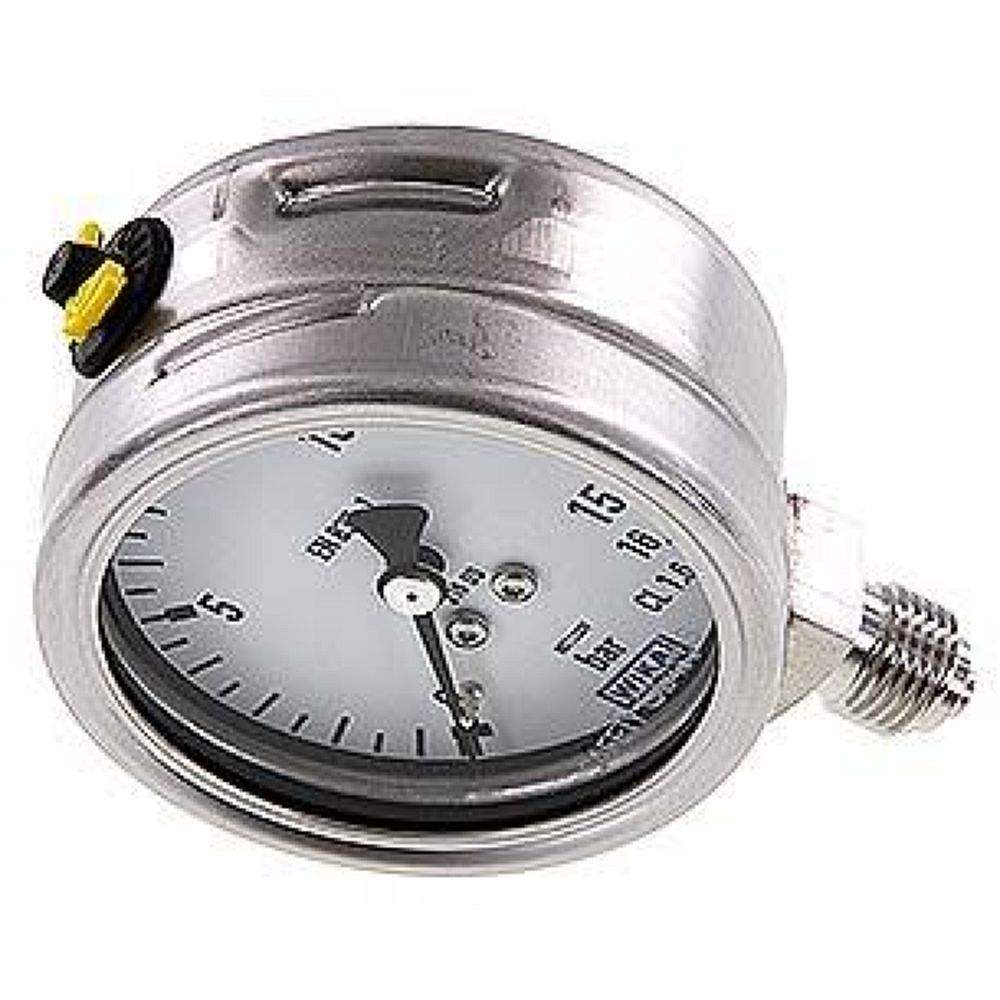 Wika MS 1663 ES Chemie-Manometer senkrecht, 63mm, 0-16 bar