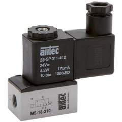 Airtec MSO-18310HN-24V. 3/2-way solenoid valve, G 1/8", 24V DC, open (NO)