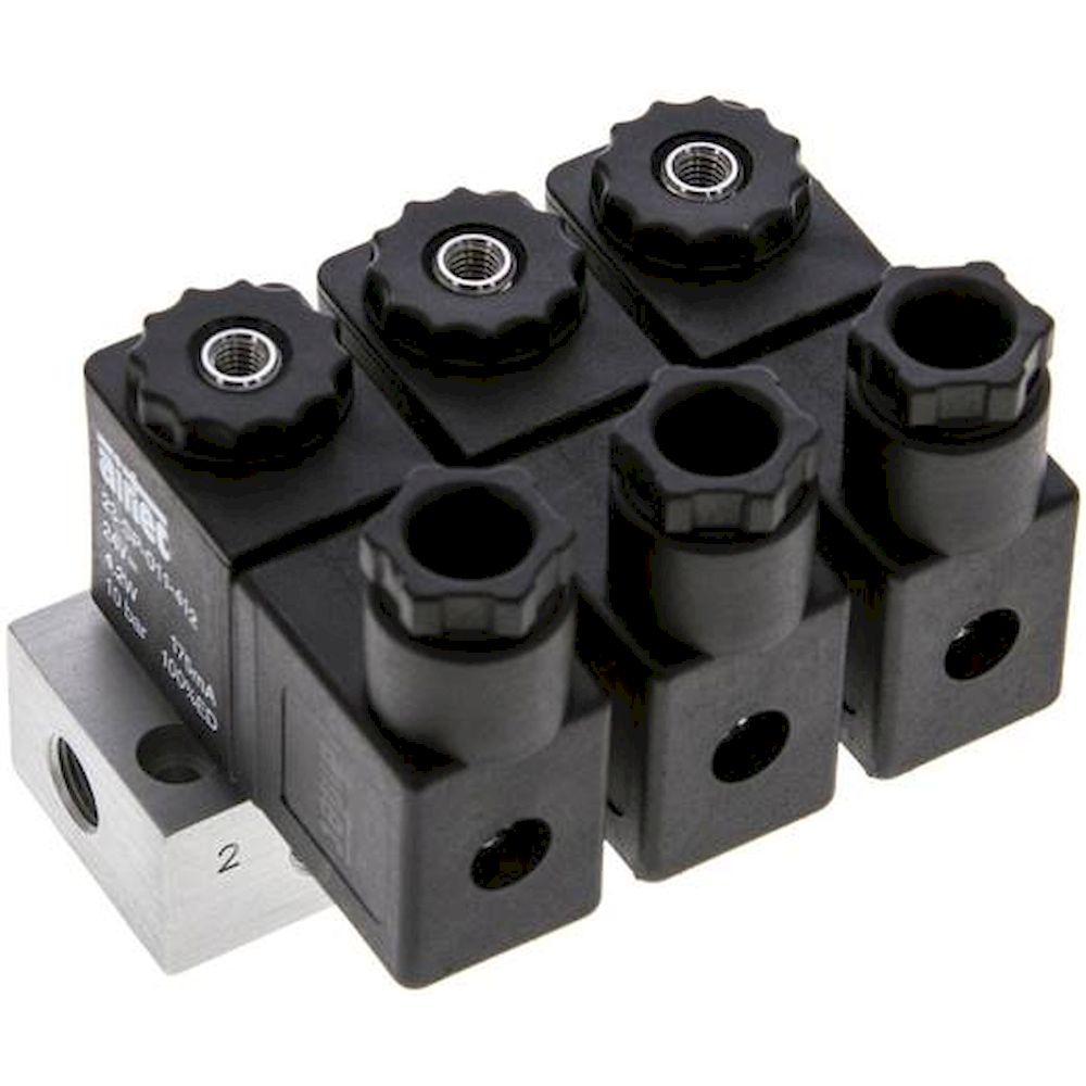 Airtec MS-18310/3HN24V. 3/2-way solenoid valve, G 1/8", closed (NC), 3-way, 24V DC