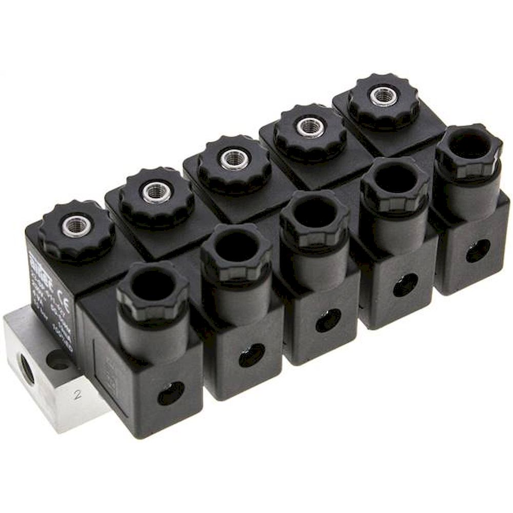 Airtec MS-18310/5HN230V. 3/2-way solenoid valve, G 1/8", closed (NC), 5-way, 230V AC