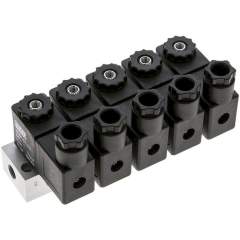 Airtec MS 18310/5HN24V=. 3/2-Wege Magnetventil, G 1/8", geschlossen (NC), 5-fach, 24 V DC