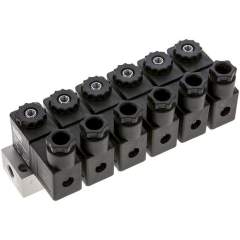 Airtec MS-18310/6HN24V. 3/2-way solenoid valve, G 1/8", closed (NC), 6-way, 24V DC