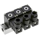 Airtec MS 20310/3HN12V=. 3/2-Wege Magnetventil, M 5, geschlossen (NC), 3-fach, 12 V DC