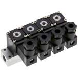 Airtec MS 20310/4HN12V=. 3/2-Wege Magnetventil, M 5, geschlossen (NC), 4-fach, 12 V DC