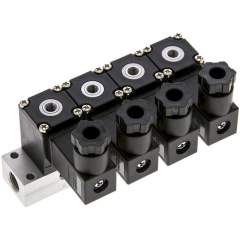 Airtec MS-20310/4HN24V. 3/2-way solenoid valve, M 5, closed (NC), 4-way, 24V DC