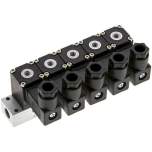 Airtec MS-20310/5HN24V. 3/2-way solenoid valve, M 5, closed (NC), 5-way, 24V DC