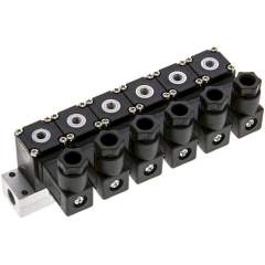 Airtec MS 20310/6HN24V=. 3/2-Wege Magnetventil, M 5, geschlossen (NC), 6-fach, 24 V DC