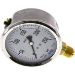 Wika MS 250100 GLY CR Glycerin-Manometer senkrecht (CrNi/Ms),100mm, 0-250 bar