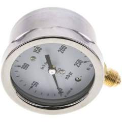 MS 25063 MB5CR * Manometer senkrecht 63mm, 0-250 mbar, G 1/4"