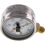 Wika MS 2,5100 CR-SZ Manometer senkrecht (CrNi/Ms), 100mm, 0-2,5 bar