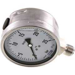 Wika MS 25100 GLY ES Chemie-Glycerin-Manometer senkrecht,100mm, 0-25 bar