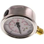 Wika MS 2,563 GLY CR Glycerin-Manometer senkrecht (CrNi/Ms), 63mm, 0-2,5 bar
