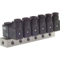 Airtec MS 18310/6 230V. 3/2-Wege Magnetventil, G 1/8", geschlossen (NC), 6-fach, 230 V AC