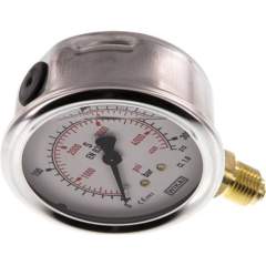 Wika MS 31563 GLY CR Glycerin-Manometer senkrecht (CrNi/Ms), 63mm, 0-315 bar