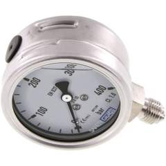 Wika MS 40063 GLY ES Chemie-Glycerin-Manometer senkrecht, 63mm, 0-400 bar