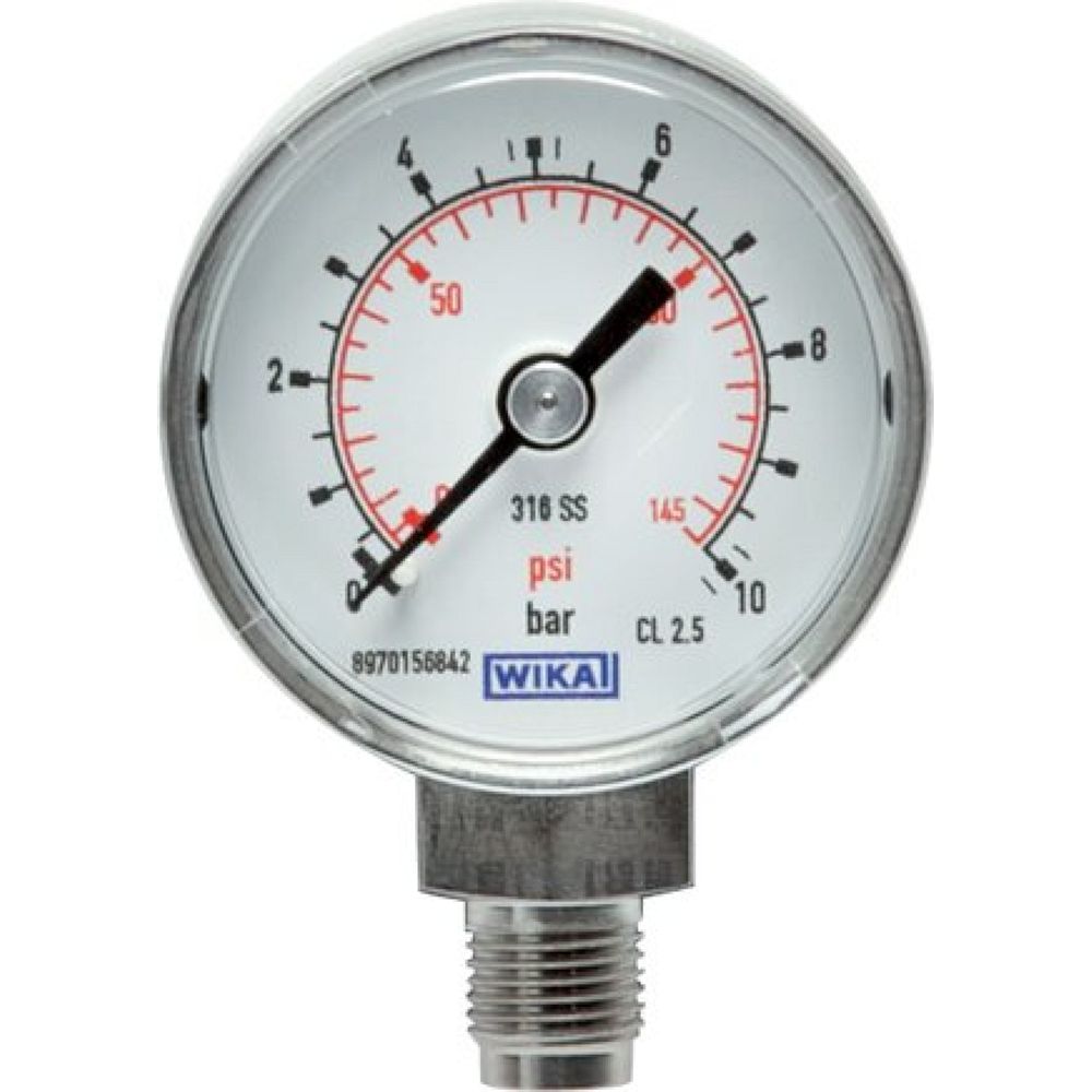 Wika MS -144 ES ES-Manometer senkrecht, 40mm, -1 bis 0 bar, G 1/4"