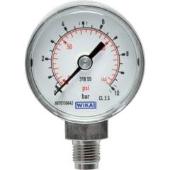 Wika MS -144 ES ES-Manometer senkrecht, 40mm, -1 bis 0 bar, G 1/4"