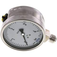 Wika MS 4100 GLY ES Chemie-Glycerin-Manometer senkrecht,100mm, 0-4 bar