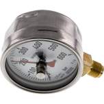 Wika MS 600100 CR-SZ Manometer senkrecht (CrNi/Ms), 100mm, 0-600 bar