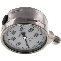 Wika MS 600100 GLY ES Chemie-Glycerin-Manometer senkrecht,100mm, 0-600 bar