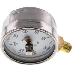 Wika MS 60100 CR-SZ Manometer senkrecht (CrNi/Ms), 100mm, 0-60 bar