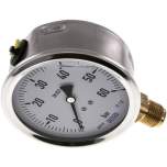 Wika MS 60100 GLY CR Glycerin-Manometer senkrecht (CrNi/Ms),100mm, 0-60 bar