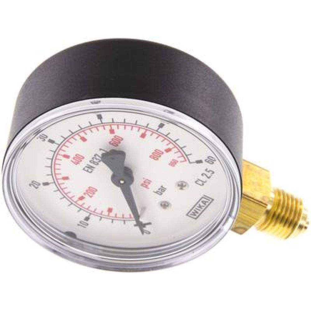Wika MS 6063 Manometer senkrecht (KU/Ms), 63mm, 0-60 bar, G 1/4"
