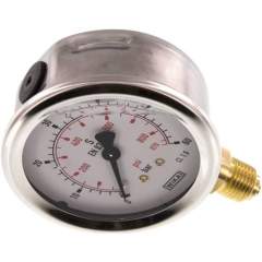 Wika MS 6063 GLY CR Glycerin-Manometer senkrecht (CrNi/Ms), 63mm, 0-60 bar