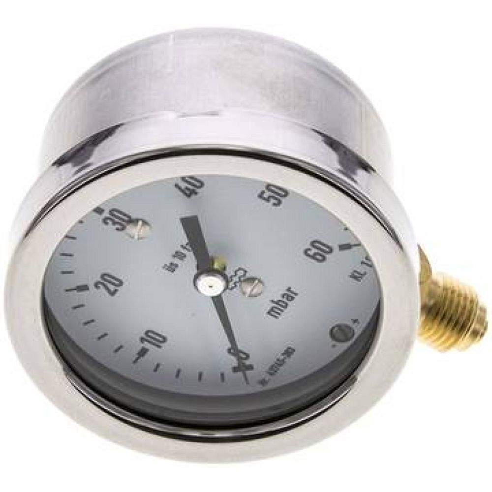 MS 6063 MB10CR Manometer senkrecht 63mm, 0-60 mbar, G 1/4"