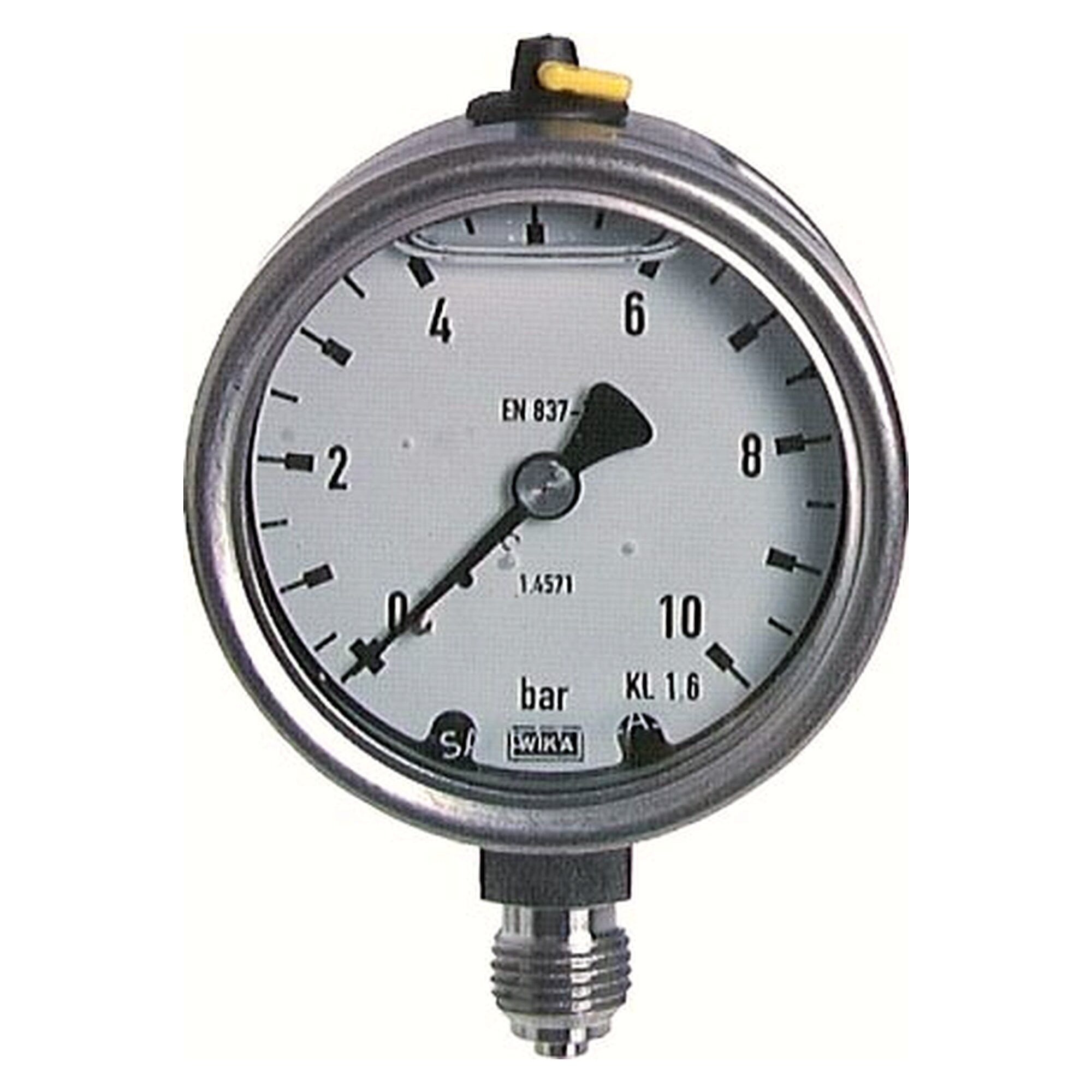 Chemie-Glycerin-Manometer, senkrechte Ausführung, G 1/4", 63 mm, -1 bis 5 bar