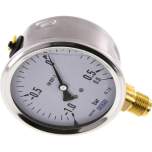 Wika MS -106100 GLY CR Glycerin-Manometer senkrecht (CrNi/Ms),100mm, -1 bis 0,6 bar