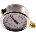 Wika MS -10663 GLY CR Glycerin-Manometer senkrecht (CrNi/Ms), 63mm, -1 bis 0,6 bar