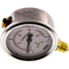 Wika MS -11563 GLY CR Glycerin-Manometer senkrecht (CrNi/Ms), 63mm, -1 bis 15 bar