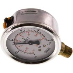 Wika MS -11,563 GLY CRNPT Glycerin-Manometer senkrecht (CrNi/Ms), 63mm, -1 bis 1,5 bar