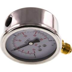 MS -1363 GLY CRE Glycerin-Manometer senkrecht (CrNi/Ms), 63mm, -1 bis 3 bar