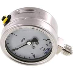 Wika MS -1363 GLY ES Chemie-Glycerin-Manometer senkrecht, 63mm, -1 bis 3 bar