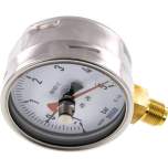 Wika MS -15100 CR-SZ Manometer senkrecht (CrNi/Ms), 100mm, -1 bis 5 bar