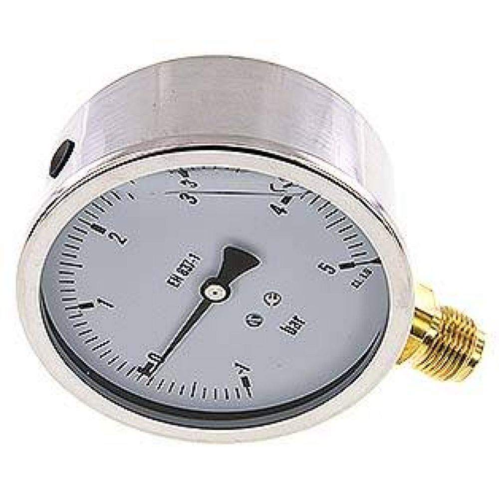 MS -15100 GLY CRE Glycerin-Manometer senkrecht (CrNi/Ms),100mm, -1 bis 5 bar