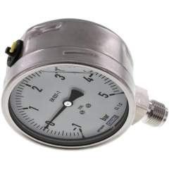 Wika MS -15100 GLY ES Chemie-Glycerin-Manometer senkrecht,100mm, -1 bis 5 bar