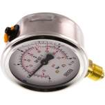 Wika MS -1563 GLY CR Glycerin-Manometer senkrecht (CrNi/Ms), 63mm, -1 bis 5 bar