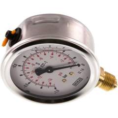 Wika MS -163 GLY CR Glycerin-Manometer senkrecht (CrNi/Ms), 63mm, -1 bis 0 bar