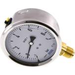 Wika MS -19100 GLY CR Glycerin-Manometer senkrecht (CrNi/Ms),100mm, -1 bis 9 bar