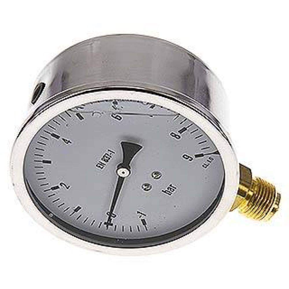 MS -19100 GLY CRE Glycerin-Manometer senkrecht (CrNi/Ms),100mm, -1 bis 9 bar