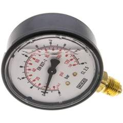 Wika MS -1963 GLY Glycerin-Manometer senkrecht (KU/Ms), 63mm, -1 bis 9 bar