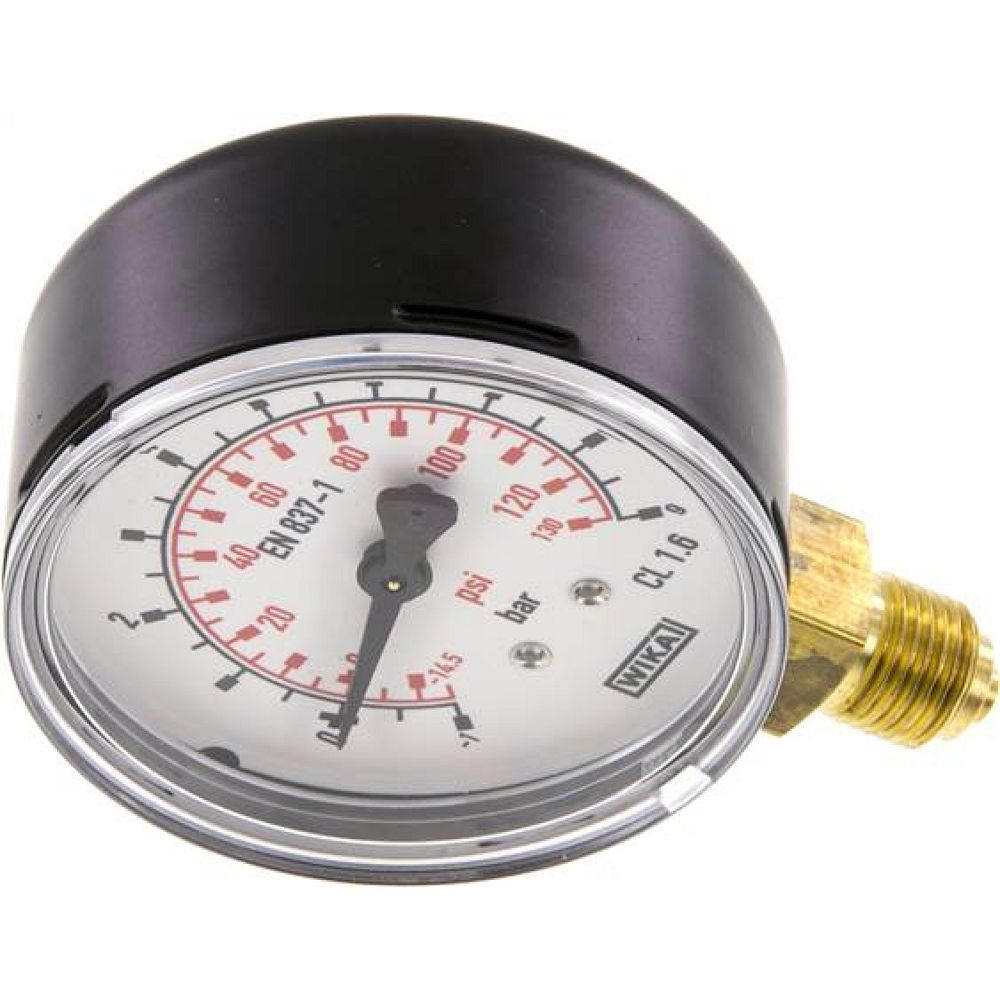 Wika MS -1963 ST Vakuummeter, 63mm, senkrecht, -1 bis 9