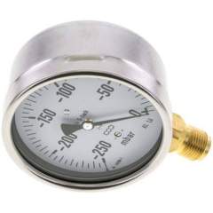 MS -250100 MB5CR * Manometer senkrecht 100mm, -0,25 bar bis 0 bar mbar, G 1/2"