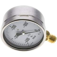 MS -400100 MB5CR * Manometer senkrecht 100mm, -0,4 bar bis 0 bar mbar, G 1/2"