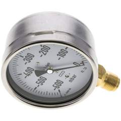 MS -600100 MB5CR * Manometer senkrecht 100mm, -0,6 bar bis 0 bar mbar, G 1/2"