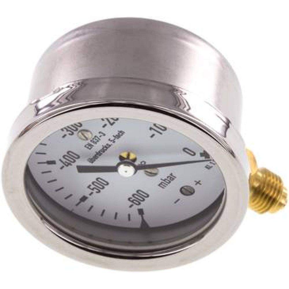 MS -60063 MB5CR * Manometer senkrecht 63mm, -0,6 bar bis 0 bar mbar, G 1/4"