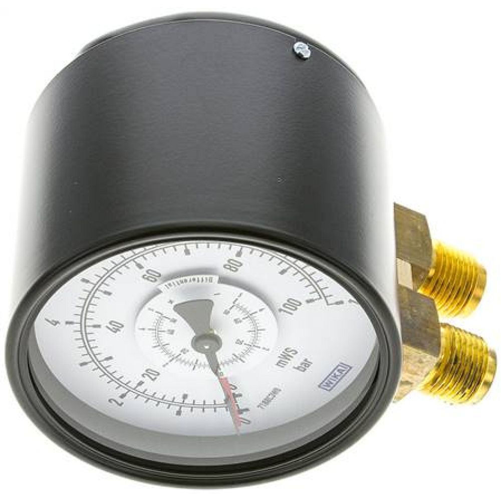 Wika MSD 10100 Differenzdruck-Manometer senkrecht, 100mm, 0-10 bar